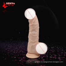 Densidad doble no oler el silicón Big Dick Dong Penis consolador sexo femenino (DYAST395)